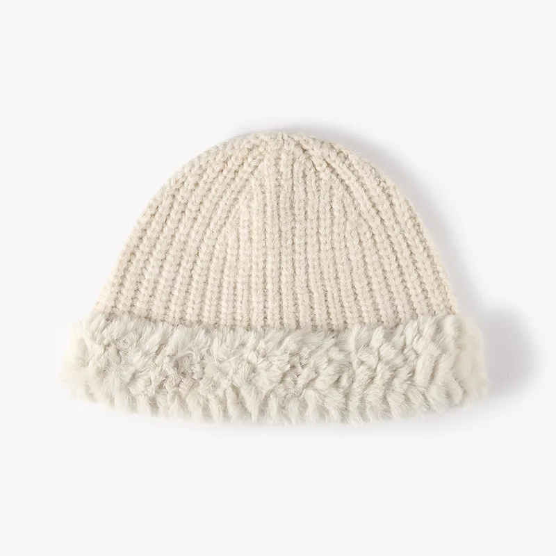Fuzzy Hem Knit Hat - Image 6