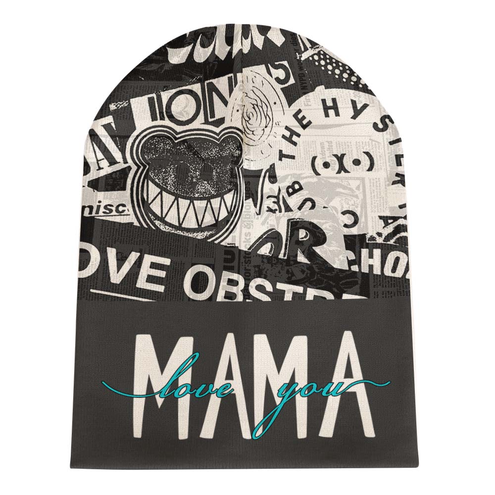 Full printed knitted hat - Image 6