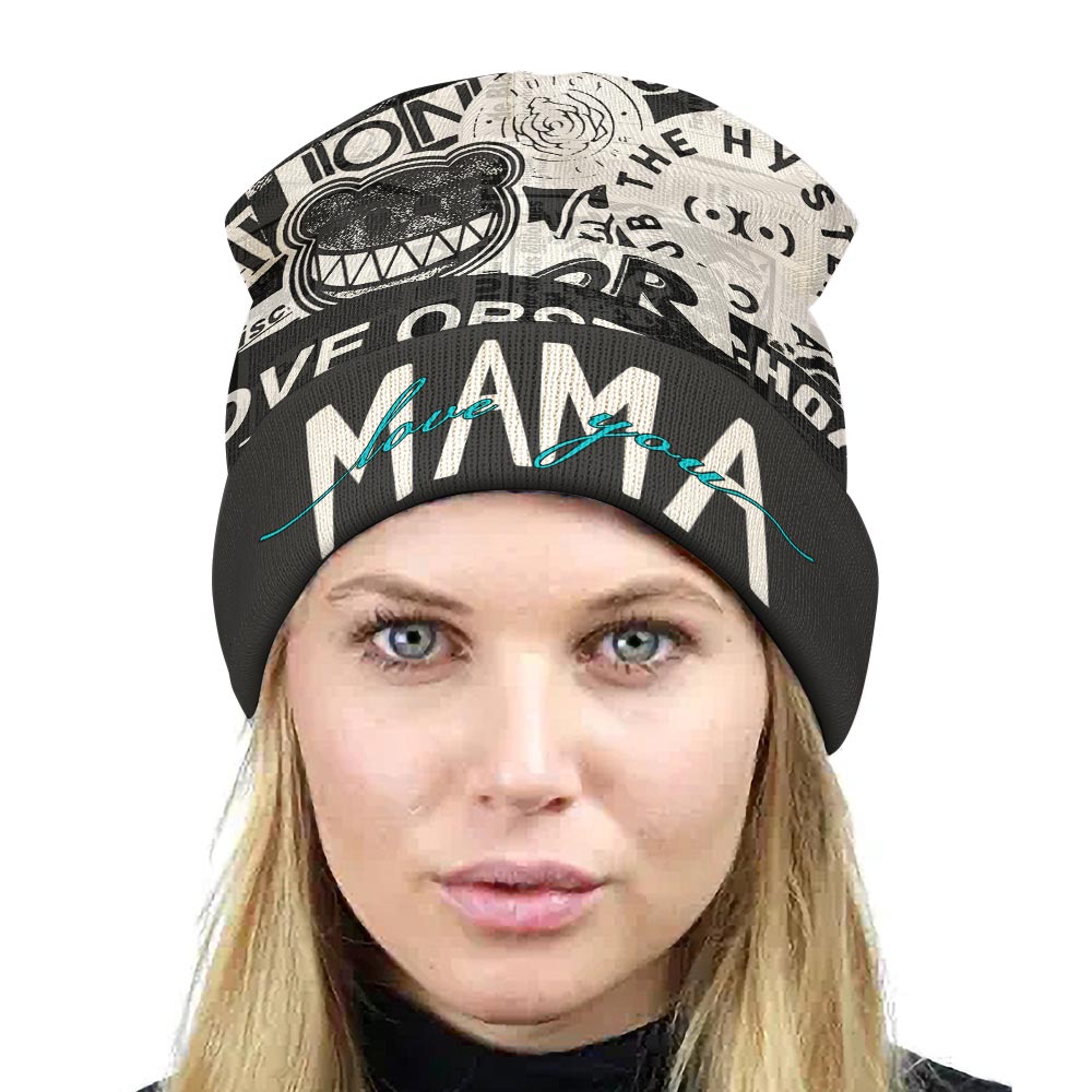 Full printed knitted hat - Image 2