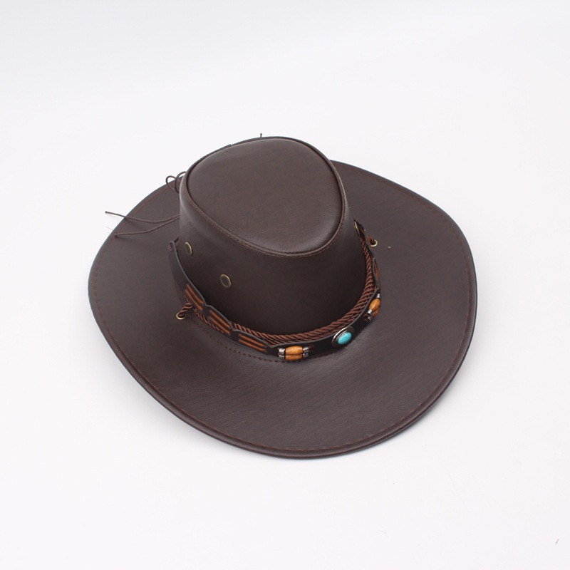 Jazz hat for men and women, spring and autumn outdoor sun protection hat, travel knight hat, western cowboy hat - Image 3