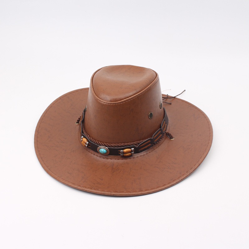 Jazz hat for men and women, spring and autumn outdoor sun protection hat, travel knight hat, western cowboy hat - Image 9